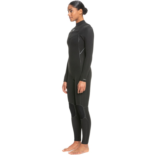 2023 Roxy Femmes Elite 5/4/3mm Chest Zip Combinaison Néoprène ERJW103114 - Black